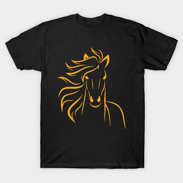 golden horse T-Shirt by autopic